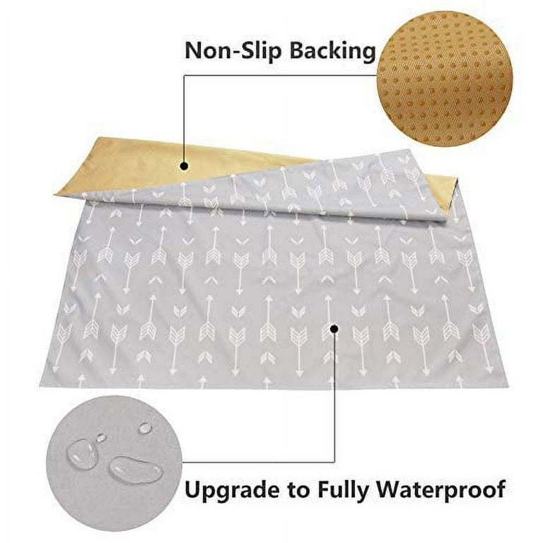 Splat Mat for Under High Chair/Arts/Crafts, WOMUMON Washable Spill  Waterproof Anti-Slip Floor Protector Splash Mat, Messy and Table Cloth  (Gray)