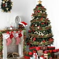 thumbnail image 4 of LQQBOX 50 Ft Christmas Red and Green Tinsel Garland Xmas Tree Decorations Christmas Metallic Twist Garland Ceiling Hanging Decorations for New Year Party Birthday Holiday Indoor Outdoor Supplies, 4 of 7