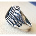 thumbnail image 2 of Black Onyx Mans Ring, Natural Black Onyx, December Birthstone, Silver Jewelry, 925 Silver Ring, Birthday Gift, Heavy Mens Ring, Arabic Design, Ottoman Style Ring, Christmas, Turkey Mens Signet Ring, 2 of 5