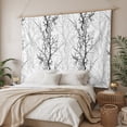 thumbnail image 3 of Black Grey Tapestry for Bedroom Wall Hanging Tapestry, Pastoral Botanical Branch Aesthetics Ceiling Backdrop Tapestries Poster Blanket Wall Decor for Teens Room Living Room Dorm 59" x 79", 3 of 8