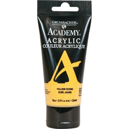 UPC: 0014173374233 | Grumbacher Academy Acrylic Paint  75ml Plastic Tube  Yellow Ochre