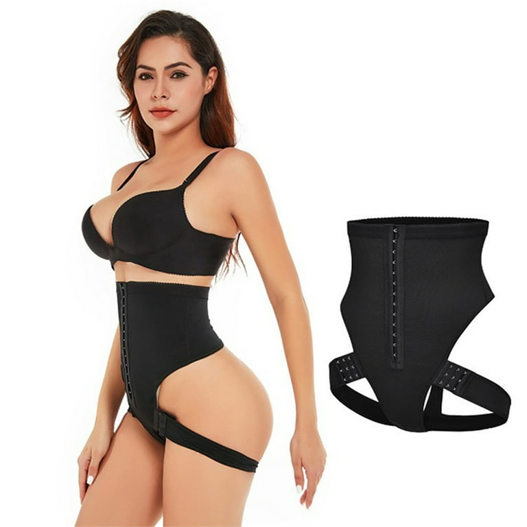 Skpblutn Shapewear For Women Tummy Control Bodysuit Plus Size Plus Size  High Waist Front Buckle Abdominal Lift Underwear Comfortable Body Shaper  Black