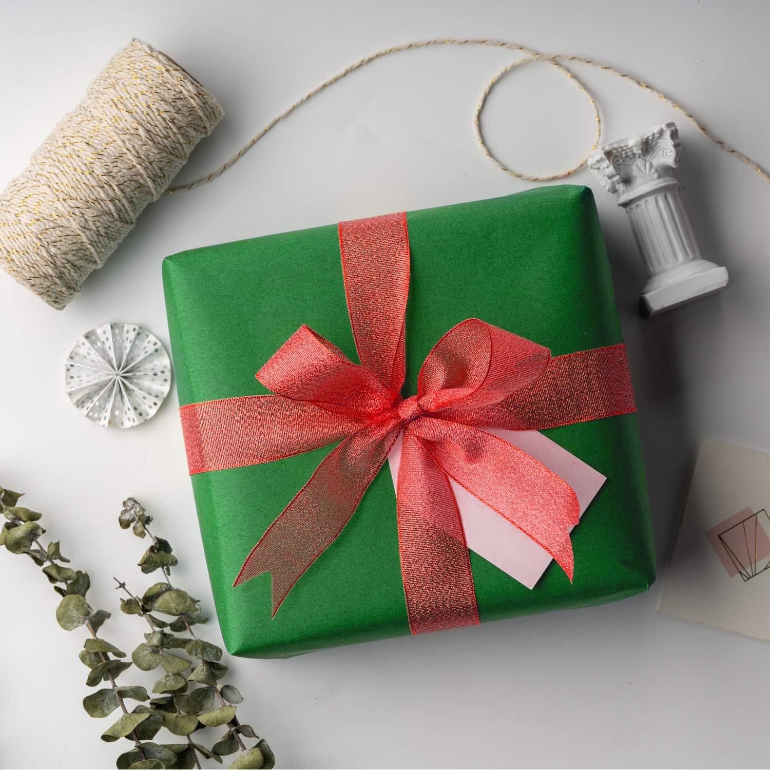 RICHTOP Green Kraft Wrapping Paper Roll photo 3