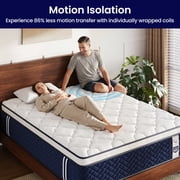 Bedstory Firm Queen Hybrid Mattress 14, Euro Top, Extra Back & Hip Support, CertiPUR-US Certified