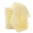 thumbnail image 4 of Baby Muslin Burp Cloths - Natural Cotton Wipes - Soft Newborn Face Towel for Sensitive Skin - Registry as Shower, 10 Pack 12"x12" Washcloths, Baby Essentials for Boys & Girls (Yellow), 4 of 8