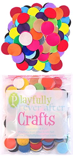 Five Packages of 30, 2 Inch Circles Die Cut; DIY Projects 4 or 5 Wide Self Stick Black Adhesive Felt Circles 2 inch 3 Professional Craft Finishing