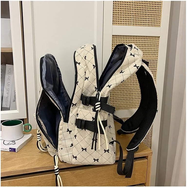 Bow Backpack for Women Cute Coquette Backpack with Bow 