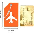 thumbnail image 3 of Set of 2 Luggage Tags, Premium Quality Tags with Address Plate, Particularly Attractive and Secure, Waterproof Stainless Steel Cable - Tags (Orange), 3 of 5