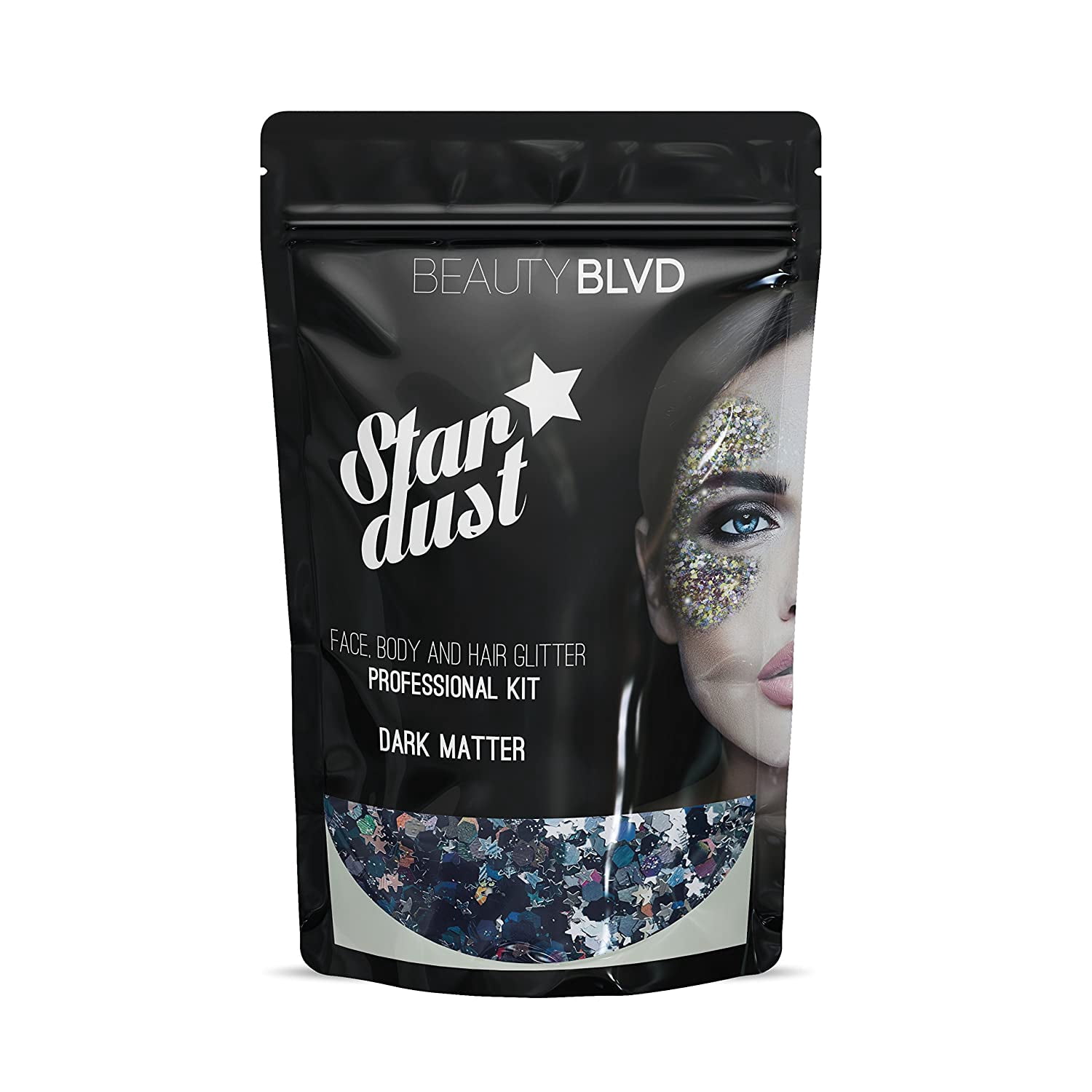 BeautyBLVD Stardust - Face, Body & Hair Glitter Pro Bag | Great for Festivals & Parties | Cosmetic Glitter | Cruelty Free