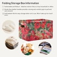 thumbnail image 6 of GZHJMY Watercolor Poppies Red Storage Bins Foldable Canvas Fabric Storage Basket with Handles for Organizing, Large Storage Baskets for Shelves Closet Collapsible Organizer, 6 of 7
