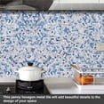 thumbnail image 4 of BeNice Peel and Stick Backsplash Tiles for Kitchen Hexagon Metal Mosaic Blue, 4 of 10