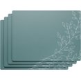 thumbnail image 2 of Royalty Art Napperons Boho Gris Sarcelle, Ensemble de 4 Pcs, Dessous en Liège Antidérapant, Surface Essuyable Résistante à la Chaleur pour la Protection de la Cuisine et de la Table à Manger, Motif Floral Mignon pour Déco de Ferme Ou Rustique, 2 of 5