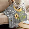 thumbnail image 5 of Flannel Throw Blanket for Couch Sofa Bed,Letters You Are My Sunshine Soft Cozy Warm Fuzzy Blanket 50x60in, 5 of 9