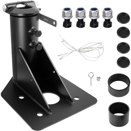 12"-17" 5th Wheel to Gooseneck Adapter Hitch, Adjustable Fifth RV Camper Trailer to 2-5/16" Ball 20,000 Pound Rating Coupler 12217