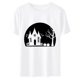 thumbnail image 1 of Moda para adultos, manga corta, cuello redondo, estampado, blusa informal, camiseta, tops, camisa Pompotops hfajkhk141172, 1 of 5