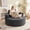 Dark Grey, variant on LJAN 55.5" Oversized Round Chaise Lounge Chair Indoor with Stainless Steel Cup Holders, Modern Upholstered Corduroy Cloud Boneless Chair, Deep Seat Circle Floor Sofa for Living Room, No Assembly