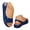 1-Blue, variant on Leather Falt Sandals for Women Slip on Platform Shoes Ladies Casual Walking Dressy Sandal Summer Outdoor Work Travel Slides Yellow 8.5