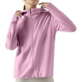 thumbnail image 1 of Aocisk Hooded Cardigan for Women Ice Silk Protective Sunscreen Jacket Pure Color Lightweight Breathable for Summer Outdoors Red M, 1 of 4