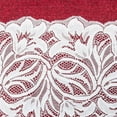 thumbnail image 5 of Violet Linen Eden Vintage Rustic Burlap Hessian Lace Pattern, Polyester Embroidered Lace, Burgundy, 18 Inch x 18 Inch, Decorative Throw Pillow Cover, 5 of 6