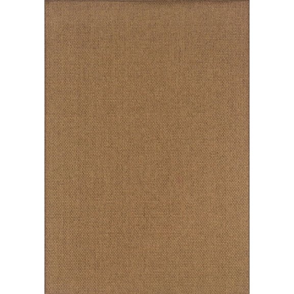 Oriental Weavers Karavia Indoor/Outdoor Area Rug 2160N Tan Solid Woven 1' 9" x 3' 9" Rectangle