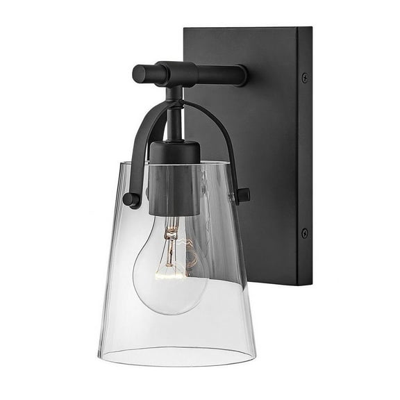 1 Light Bathroom Vanity in Transitional Style 5 inches Wide By 10 inches High-Black Finish Bailey Street Home 81-Bel-4442199