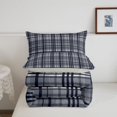 thumbnail image 5 of Erosebridal Minimalist Stripe Full Size Comforter Sets,Modern Lines Bedding Comforter Set,Light Gray Reversible,3pcs,1 Comforter and 2 Pillowcases, 5 of 7