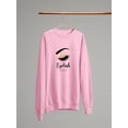 thumbnail image 3 of Gorgeous Eyelash Extensions Sweatshirt Women -Image by Shutterstock, Female 3X-Large, 3 of 4