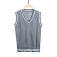 thumbnail image 3 of Luogg Kids Boys Girls V Neck Vest Sweater Sleeveless Warm Knitted Pullover Knitwear Tops Girls Lightweight Sweaters Size 13-14 Years, 3 of 3