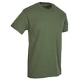 thumbnail image 2 of BILLIONHATS 3 Pack Mens Cotton Short Sleeve Lightweight T-Shirts, Bulk Crew Tees for Guys, Solid Bright Colors T-shirt Military Green, 2 of 3