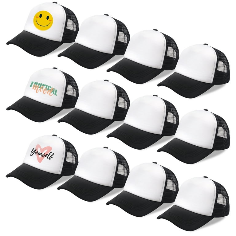 10 Pcs DIY Blank Hat Sublimation Hats Sport Mesh Cap Heat Transfer  Polyester
