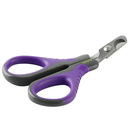 Angled Blade Pet Nail Scissors by Hertzko - For Clipping and Trimming Nails of Small Breed