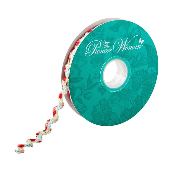 The Pioneer Woman Rick Rack, 5/8" x 25 Yards, Available in Sweet Rose, Vintage Floral, and Teal Topaz