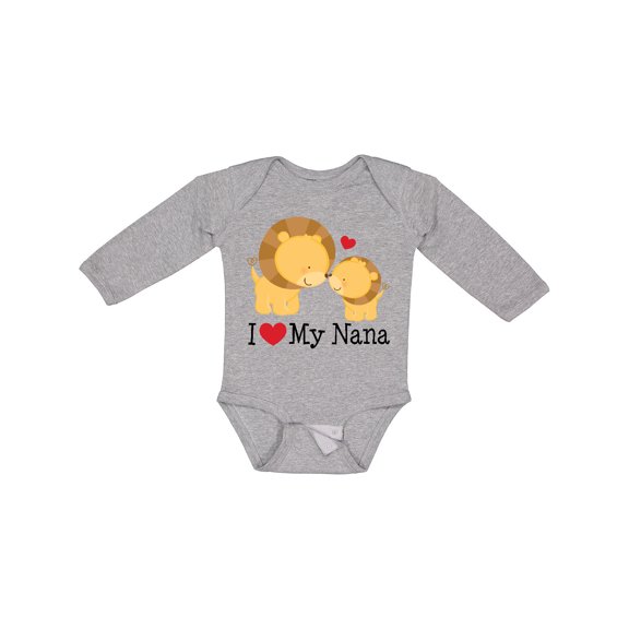 Inktastic I Love My Nana Boys or Girls Long Sleeve Baby Bodysuit