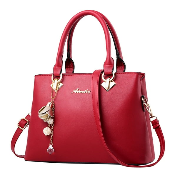 ☆☆GENERAL IDEA☆☆ WOMAN GNRL Eco Leather Tote Bag [RED] / Large Handbag, Tote Bag, Large Bag, Weekender Bag, Bag With