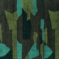 thumbnail image 1 of Ahgly Company Indoor Square Abstract Turquoise Blue Modern Area Rugs, 8' Square, 1 of 4