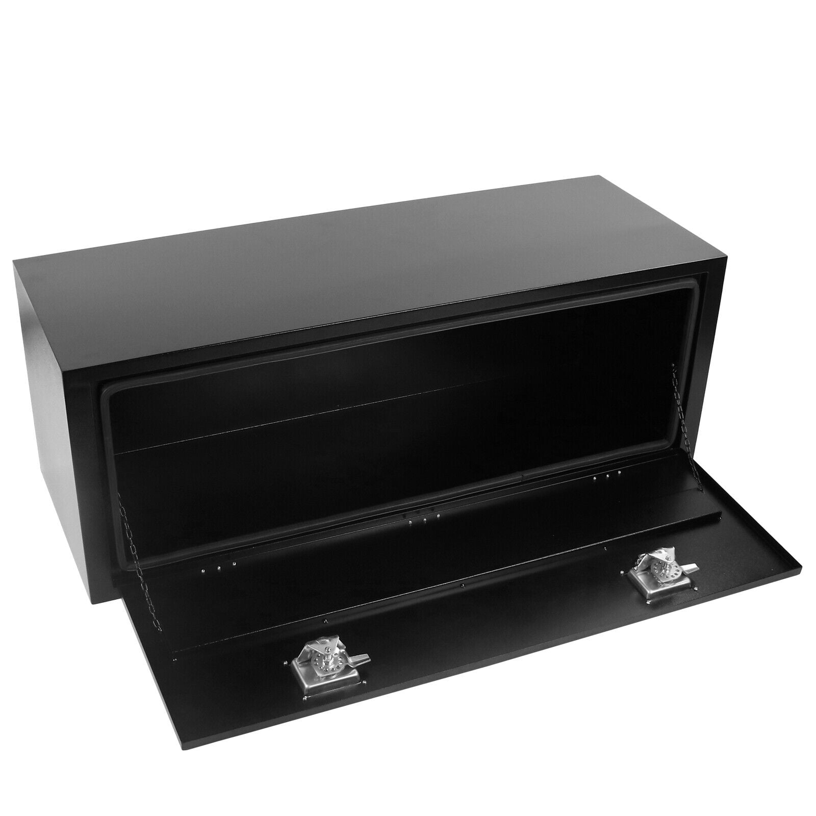 FGJQEFG 36 Inch Steel Trailer Box Truck Tool Box for Trucks Beds RV ATV Pickup Black 36x18x18 Inch