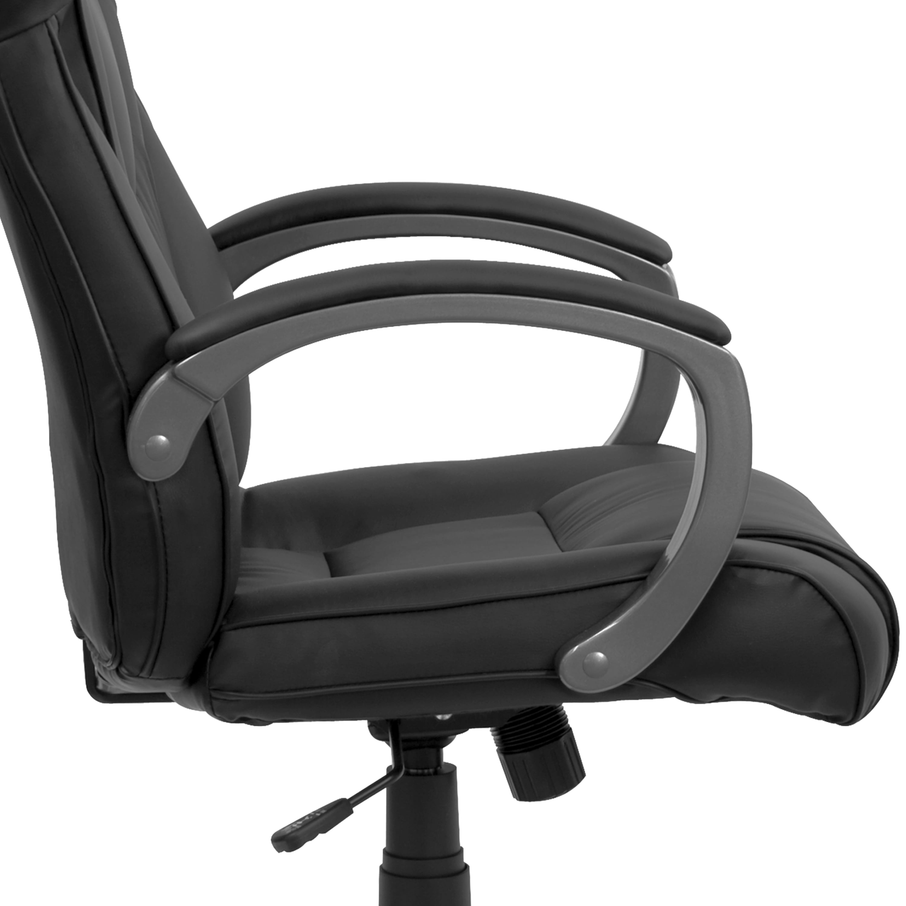 High Back Black Leather Executive Office Chair with Memory Foam Padding ,  #FF-0158-14 - H2O Furniture