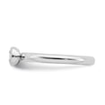 thumbnail image 3 of White Sterling Silver Ring Band Stackable Topaz Round, 3 of 5