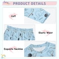 thumbnail image 4 of joogoo Skateboard Hats Blue 2 Piece Long Sleeve Tee and Pants Cotton Pajama Set 4T, 4 of 7