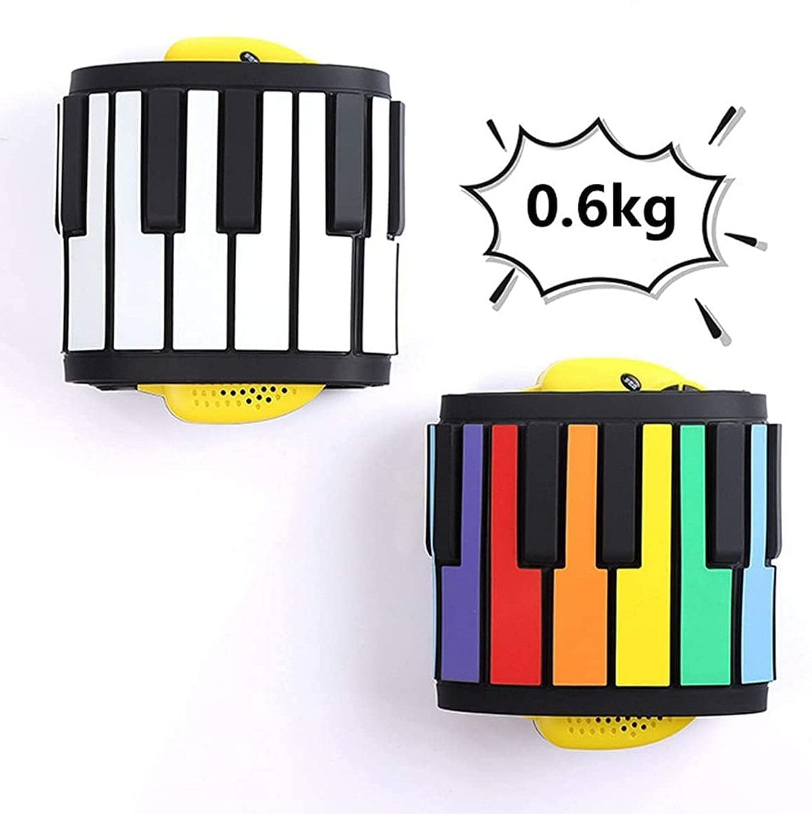 Roll up 49 Key Portable Rainbow Piano