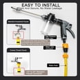 thumbnail image 4 of Aquoxis High Pressure Cleaner Nozzle, 3 Spray Modes, 360° Rotation with Foam Container for Versatile Cleaning, 4 of 8