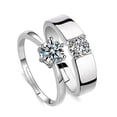 thumbnail image 1 of Anillos ajustables para pareja Elegant Love Illusion de plata 925, 1 of 2