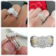 thumbnail image 2 of Nueva Micro incrustaciones chapado en oro rosa de dos colores Anillo Europeo y Banquete Anillo de compromiso, 2 of 2