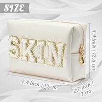 2ooya Waterproof  Cosmetic Bag,High Quality Materials Makeup Bag, Off-White, 1 Piece