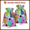 thumbnail image 2 of KLL Graffiti Pineapples for Christmas Gift Bag,Holiday Bags for Gifts Christmas Bags & Drawstring Gift Pouch Reusable Holiday Gift Bags & Party Favor Bags (1 PCS)-Medium, 2 of 9