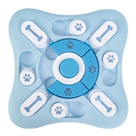 Interactive Dog Puzzle Treat Toy for Slower Eating - Smart Treat Dispensing Cognitive Toys for Dogs Playtime - Durable, Non-Slip Plastic - Mind Boosting Dog IQ Puzzle Toys for Puppies & Large Breeds