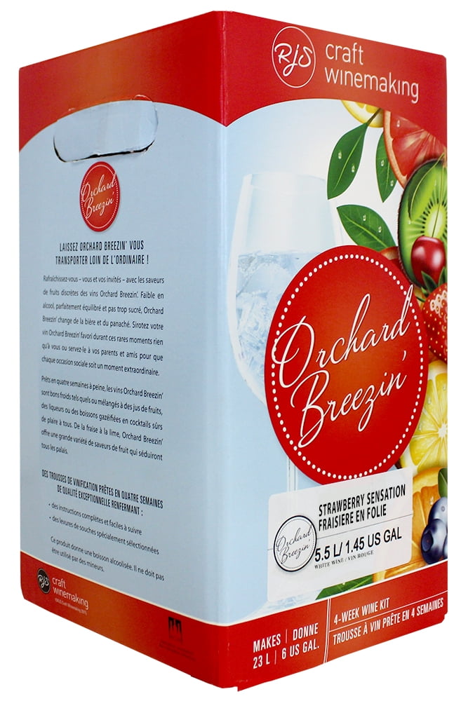 Orchard Breezin' Strawberry Sensation Riesling Wine Kit