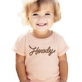 thumbnail image 3 of Trendy Howdy Rope Shirt for Youth and Toddler Boys and Girls Western Tee for Kids Peach Shirt 12 Months, 3 of 4