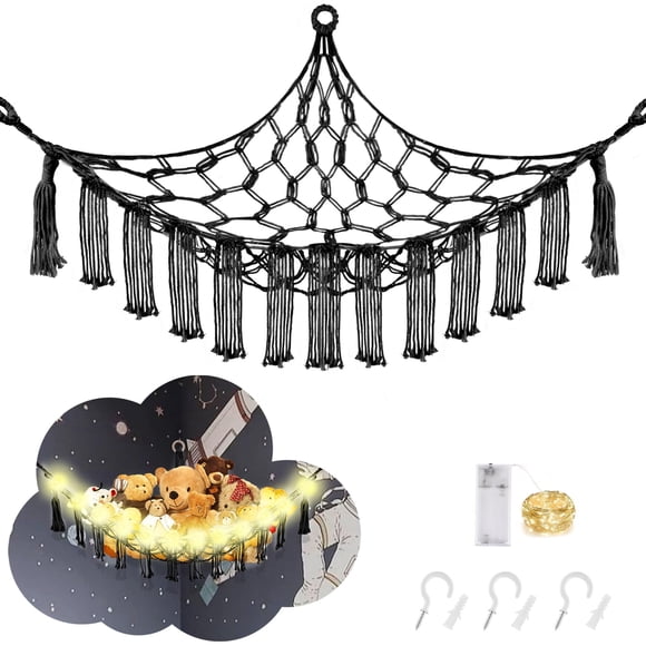 Hamaca de peluche CERETIA con luz LED para habitación infantil