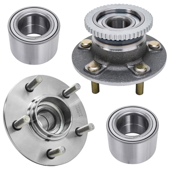 Detroit Axle - Front Wheel Press Bearings Rear Wheel Hub Bearings Assembly Replacement for 1997-2002 Mercury Villager Nissan Quest
